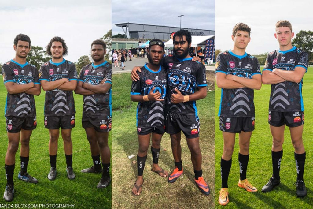 Rugby League Team Zei Balas in the 2022 QLD Murri Carnvial - Proudly Supported by Sunstate Coaches