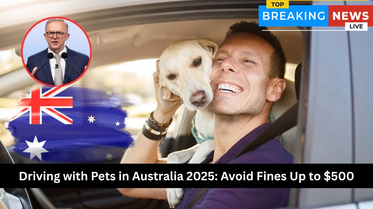 Driving with Pets in Australia? 2025 Rules Explained – Avoid AUD $500 Fines