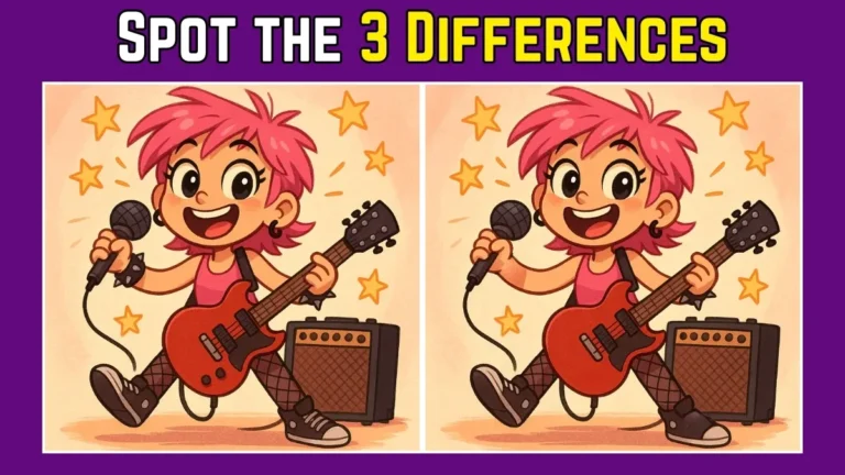 Only 1% Can Do It! Spot 3 Differences in the Girl Singing Image in Just 7 Seconds